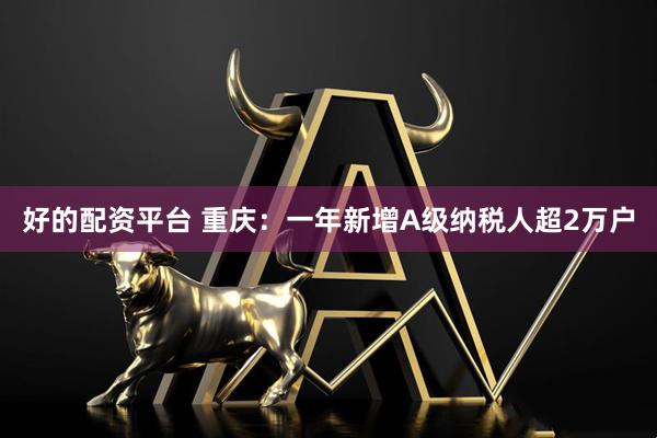 好的配资平台 重庆：一年新增A级纳税人超2万户
